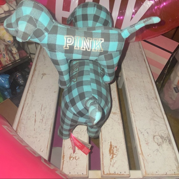 VS PINK Limited Edition Plaid Pups Large 9x13 & regular mini set SUPER HTF!! - Picture 6 of 9